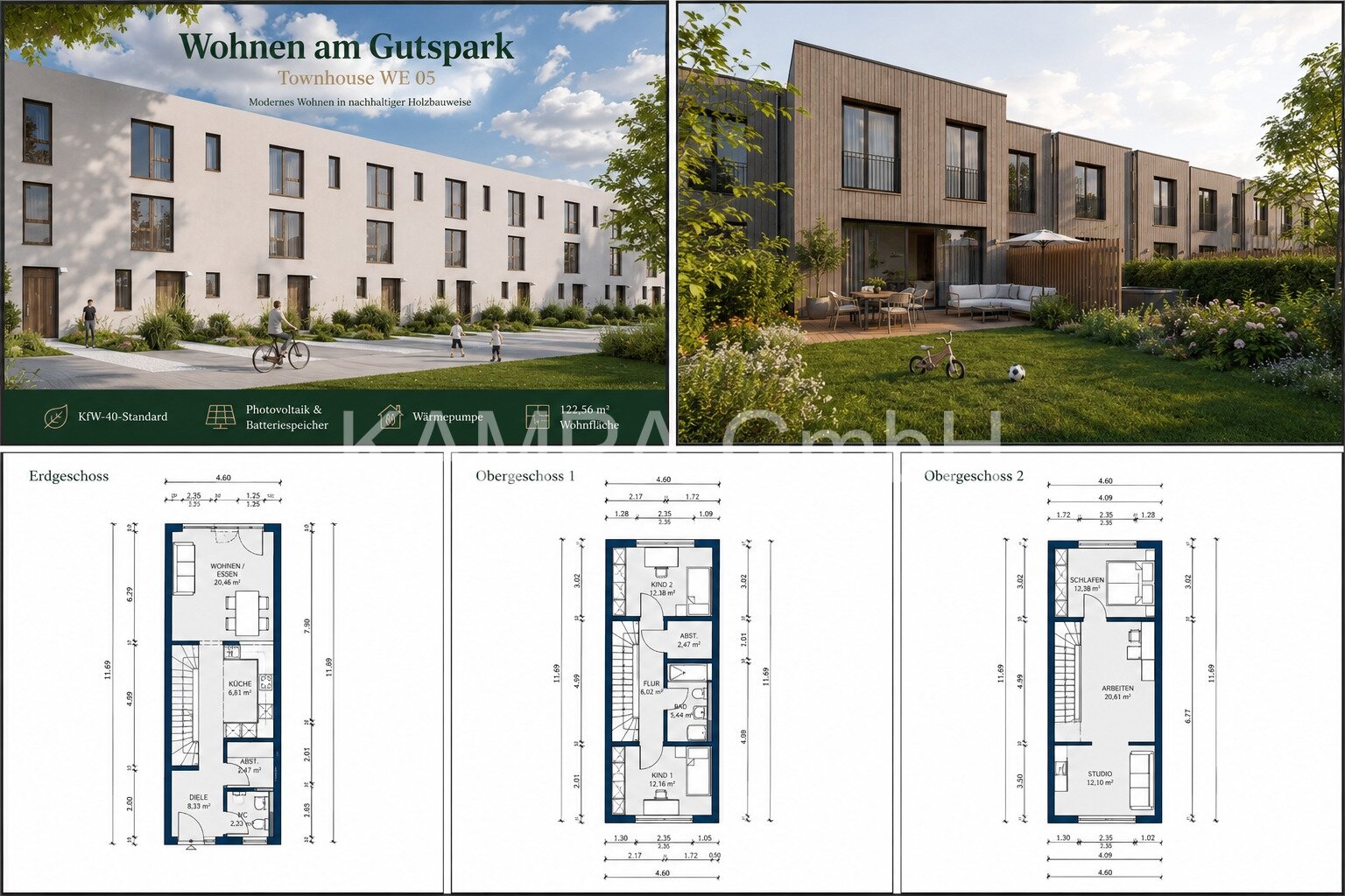 Modernes KfW-40-Townhouse mit PV, Speicher & Garten | Nachhaltiges Wohnen vor den Toren Berlins