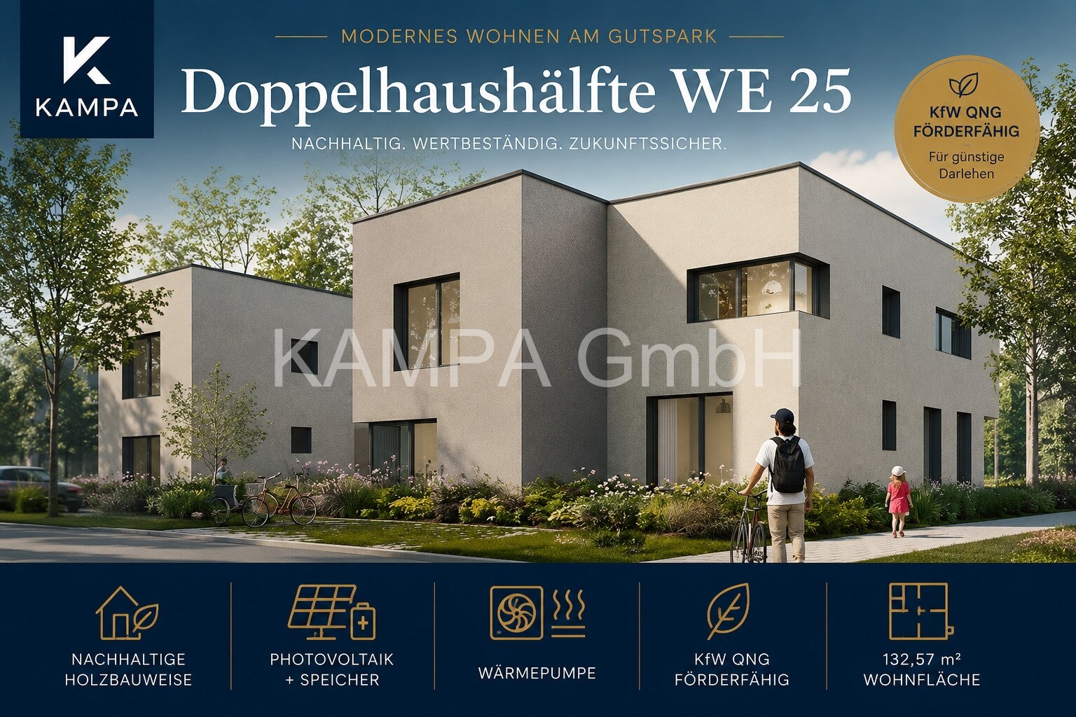 Mühlenbecker Land: Exklusive Doppelhaushälfte in Südausrichtung | KfW 40 | PV & Speicher | Berlin vor der Tür Mühlenbecker Land: Exklusive Doppelhaushälfte in Südausrichtung | KfW 40 | PV & Speicher | Berlin vor der Tür